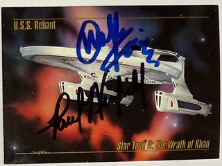 Paul Winfield Walter Koenig signed sports card Star Trek TOS Original Series