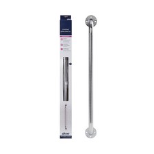 drive Silver Knurled Steel Wall Grab Bar 24" L 12124-3
