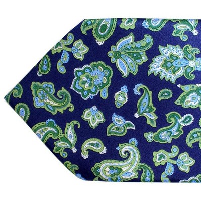 100% new STEFANO RICCI Silk Tie Navy Green Ornamental Paisley Design $350 260293