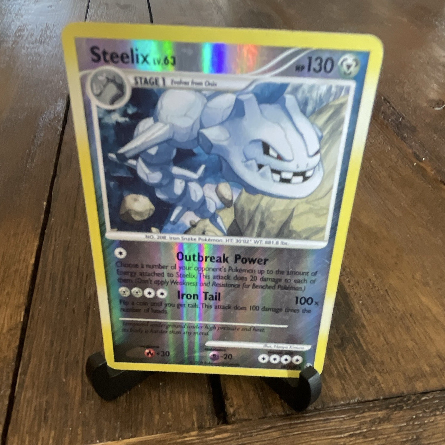 2008 Pokemon TCG Steelix 28/100 Diamond & Pearl Storm Front Reverse Holo Rare