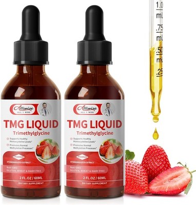Alliwise TMG Liquid Trimethylglycine Homocysteine Support 2 oz 2 PACK Exp 04/27