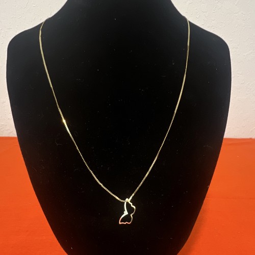 18” 14K Gold Butterfly Dainty Necklace