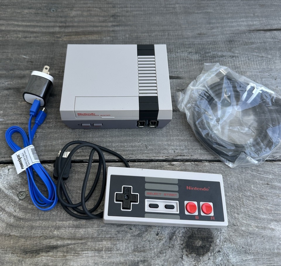 An HDMI-modded original Nintendo console means classic NES games output cleanly to any modern TV — retro nostalgia with a practical upgrade.