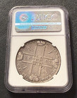 Russia 1723 OK Silver 1 Rouble NGC VF Details Peter I — photo 2