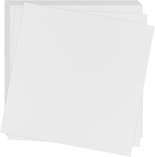 50 Sheets 12 X 12 Inch White Chipboard, 1MM Thick Medium Weight Chipboard Sheets