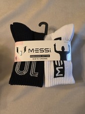 Messi Cushioned Cotton Kids Crew Socks