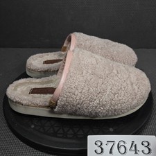 OluKai Pupu Mua Shoes Womens Size 6 Beige Shearling Mule Slippers Cozy