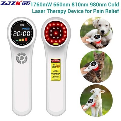 1760mW Cold Laser Therapy Device Pain Relief Animal Laser Veterinary Class 3b