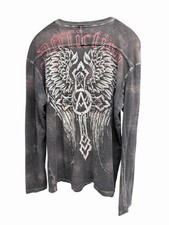 Affliction Long Sleeve Men s Cross Wings Size...