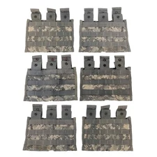 6x Army Surplus MOLLE Triple Mag Pouches – M4/AR – ACU Digital Camo Military