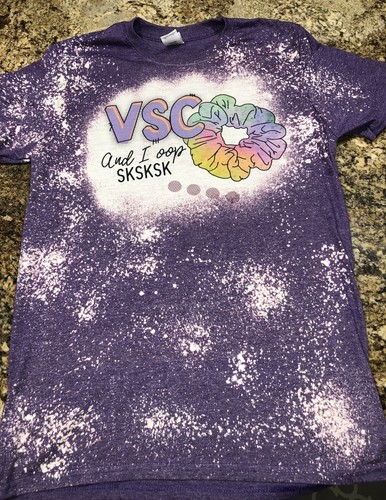 VSCO girl Purple Bleached Sublimation 