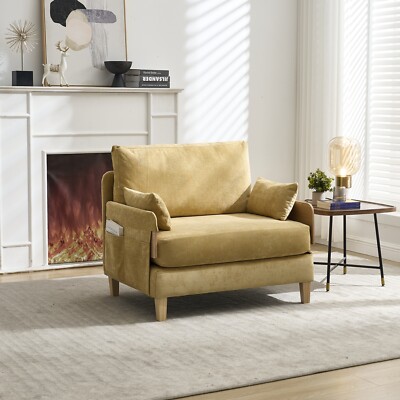 Convertible Sleeper Sofa Bed Multi-Functional Folding Recliner Chair w/ Pillows