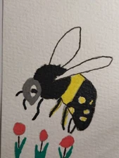 GAT PAINTINGS IMPRESSIONISM ORIGINAL COLLECTIBLE WHIMSICAL ANIMALS BEE ART