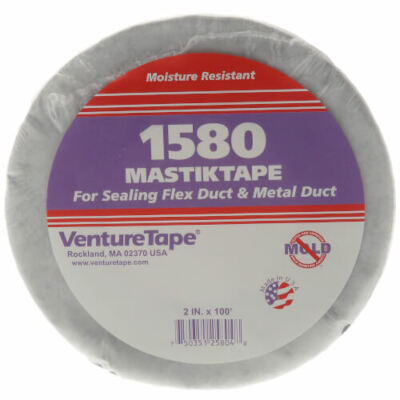 3M Venture Tape 1580 Aluminum Mastik Foil Tape 2'' X 100'-Feet HVAC