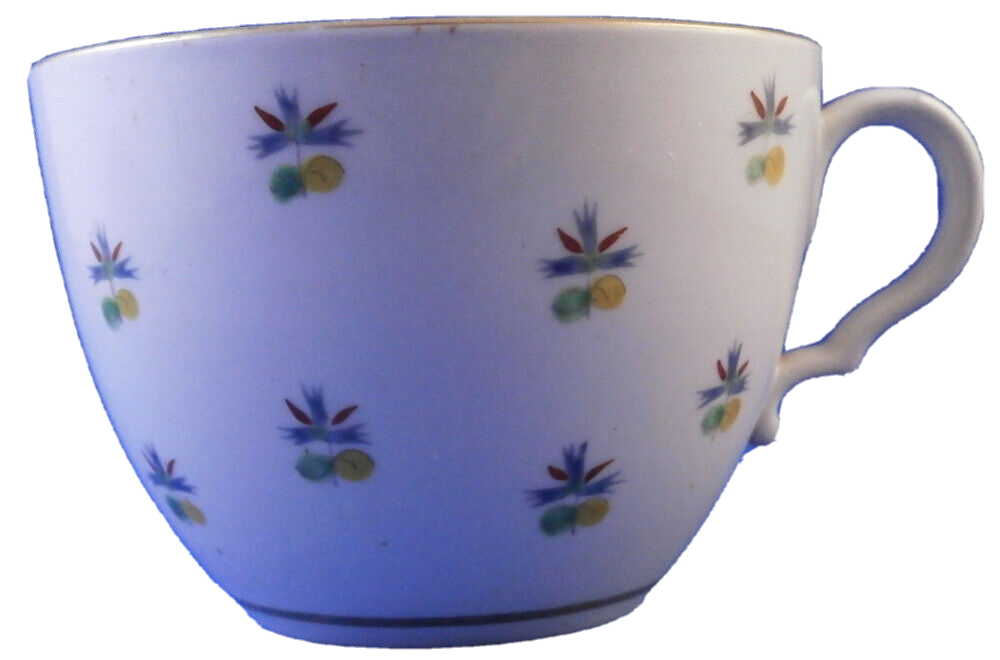 Antique 19thC English Spode Porcelain Cornflowers Cup Porzellan Tasse  England