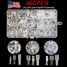 360X Assortment Male Female Spade Terminals Kit Electrical Wire Crimp Connectors