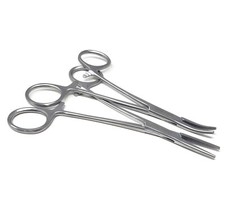 Fly Fishing Pliers Straight  Curved,Hook Remover Mosquito Hemostat Forceps 5"