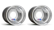 Llantas traseras pulidas DWT 10" 10x9 4/115 Yamaha Raptor 700 YFZ450 Banshee