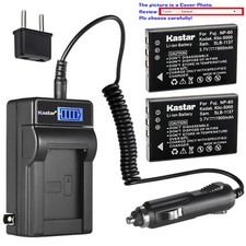 Kastar Battery LCD AC Charger for TOSHIBA NP-60 PDR-BT3 PDR-5300 PDR-T20 PDR-T30