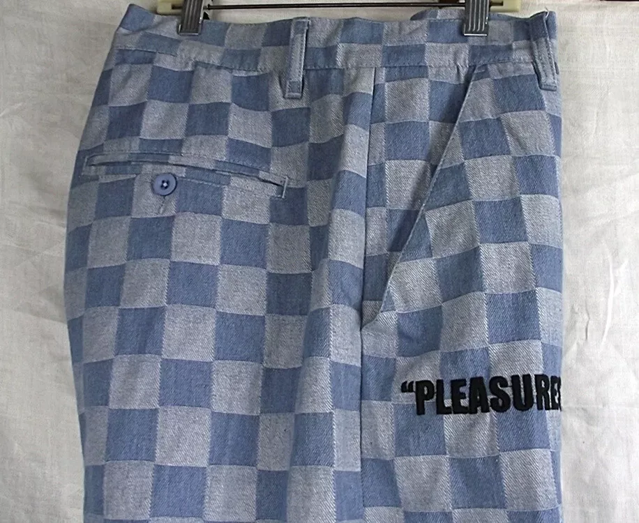 Pleasures Curfew Checker Work Pants Brown / 36