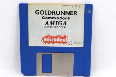 Goldrunner 1987 Microdeal 3 1/2'' Floppy Disk Amiga Computer Game