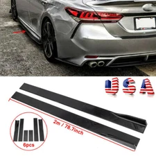 78.7'' Gloss Black Side Skirt Rocker Panel For Toyota Corolla Camry 2001-2021 US