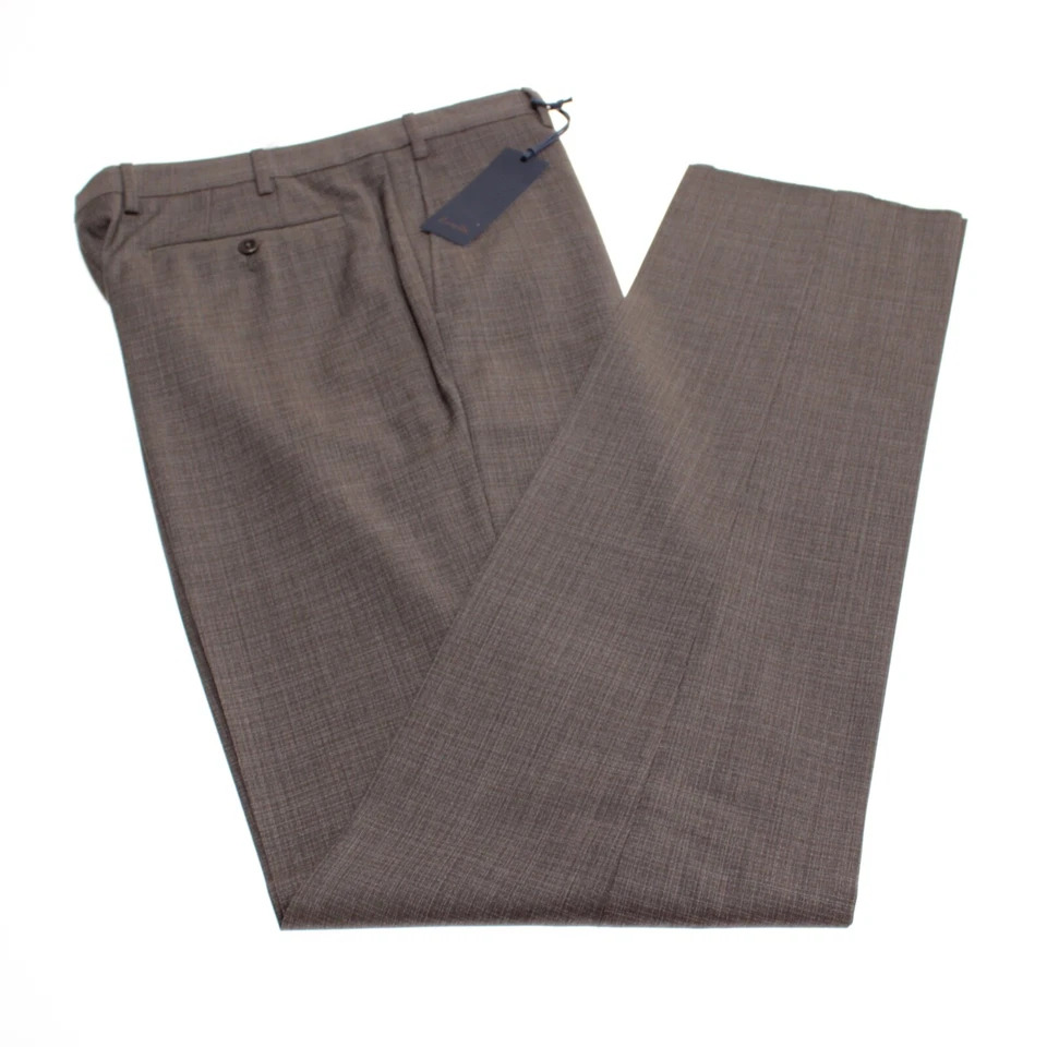 Pantalones de vestir Zanella nuevos con etiquetas talla 34 US Donnie en marrón melange 100 % lana Foto 2 de 4