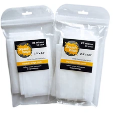 Squish Bags - Rosin Bags - 25 micron (2.5" x 4.5") - 100 pack