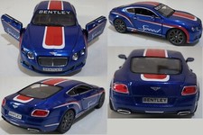 Blue Toy Car 2012 Bentley Continental GT Speed 1:38 - PULL BACK, Open Doors