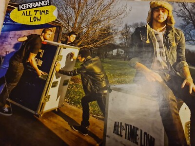 ALL TIME LOW ALEX GASKARTH / ASKING ALEXANDRIA  A4 POSTER KERRANG MAGAZINE UK 