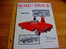 1956 Corvette Convertible Austin Healey 100 M 205 Hp Chevy Road Track Magazine 1956 Corvette Convertible Austin Healey 100 M 205 Hp Chevy Road Track Magazine