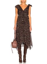 Ulla Johnson Dania Midi Dress, Color Jet, Size 0