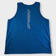 VINTAGE 1998 SPEEDO TANK TOP MENS L RED SLEEVELESS T-SHIRT SPELL OUT SURF USA