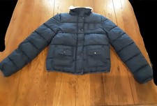 Aeropostale Jacket Juniors Size Medium Blue Puffer Coat Full Zip Pockets