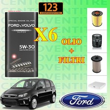 KIT TAGLIANDO FORD C-MAX 1.8 TDCI 115CV  OLIO 5W30 + 4 FILTRI 