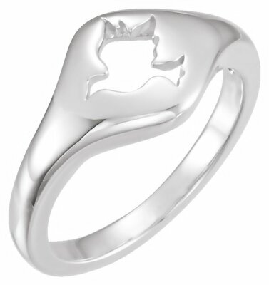 Taubenring in 14 Karat Weißgold