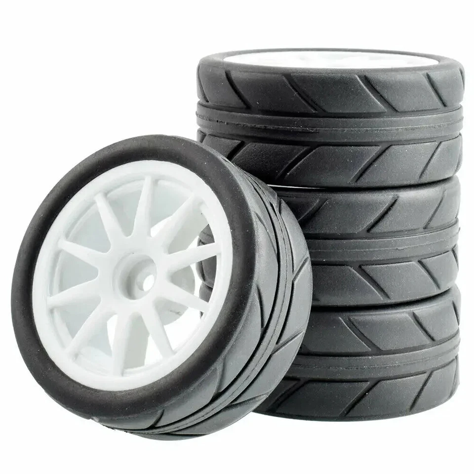 1/10 On road Rc Car Wheels Tires for Tamiya TT01 TT01e TT02 Kyosho HSP HPI MST - Image 2 of 4