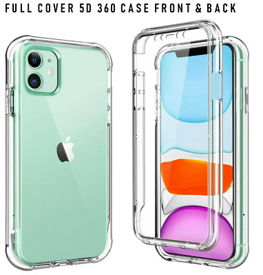 360 VORDERE & RÜCKSEITE DURCHSICHTIGE Hülle für iPhone 15 Pro Max 11 12 13 XR Abdeckung stoßfest
