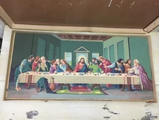 THE LAST SUPPER - PAINT BY NUMBER Vtg Craft Master Oil Painting, Original Box