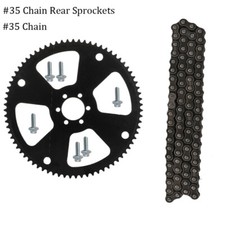  35 75 Tooth Chain Rear Sprocket  35 116 Link for Off-road Dirt Pit Bikes Quad