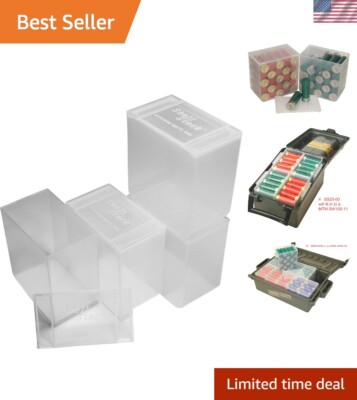 Clear Stackable Shotshell Storage Box Set of 4 - 25 Rd. 12 Gauge Solution