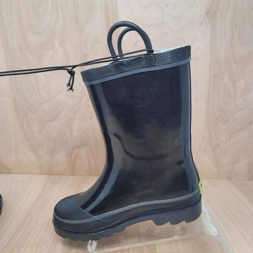 Western Chief Kids Rain Boots Sz 12 M Firechief 2 Black 4900600 - Picture 3 of 10