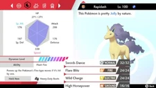 Pokemon Sword and Shield 6iv Shiny Rapidash - FAST DELIVERY!