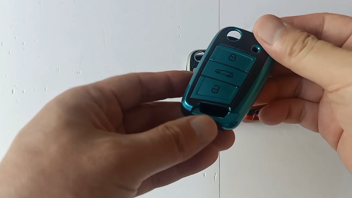 Carbone Grigio Cover Chiave Per VW Seat Skoda Caso Remoto FOB - Foto 7