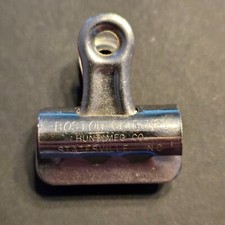 Boston Clip No. 1 Vintage 1 1/4" Metal Spring Clip Made in USA Statesville NC