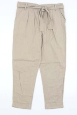 Full Circle Womens Brown Cotton Blend Trousers Size W30 L26 in