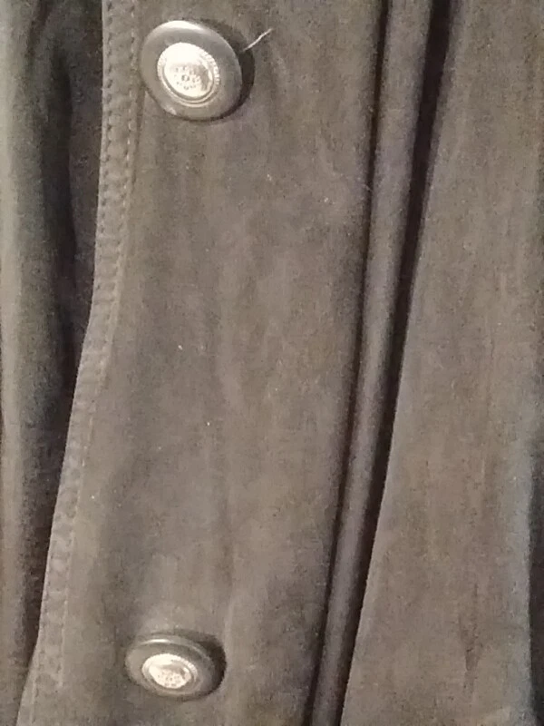 John F Firenze brand women's black suede coat sz 40 Made in Italy lined Vintage - Image 3 of 4