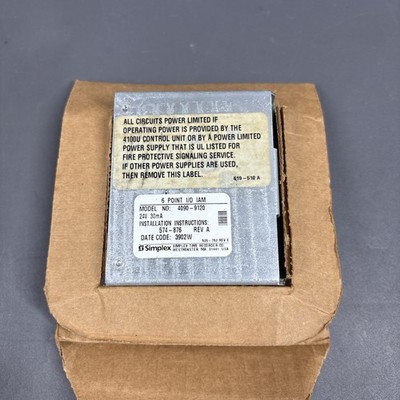 Simplex 4090-9120 6 Point I/O IAM Addressable Interface Module 24V New