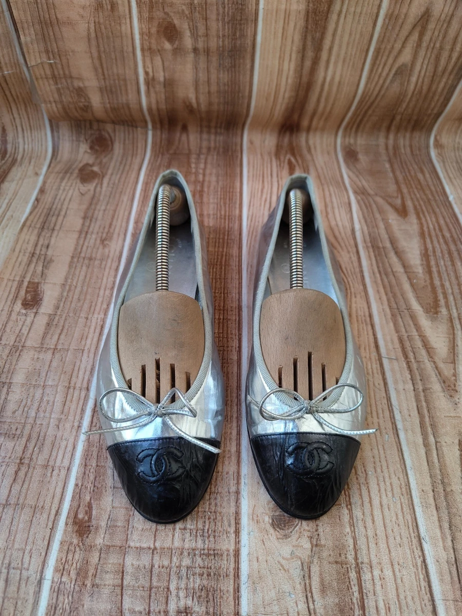 CHANELシャネル バレリーナ シルバー38.5 CHANEL Silver Flats for Women for sale | eBay