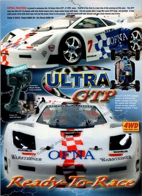 OFNA Ultra GTP .21 Racer Print Ad Wall Art Decor Ephemera  RTR 1/8